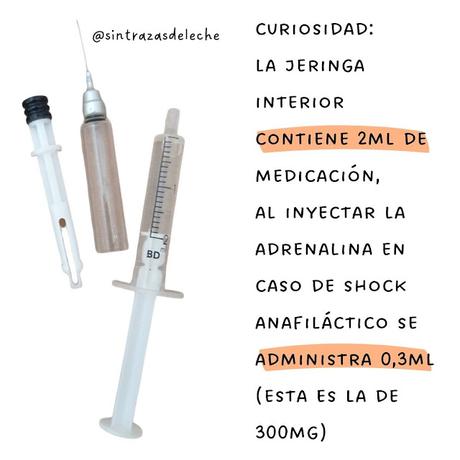 ¿Qué hay en el interior de un autoinyector de adrenalina?