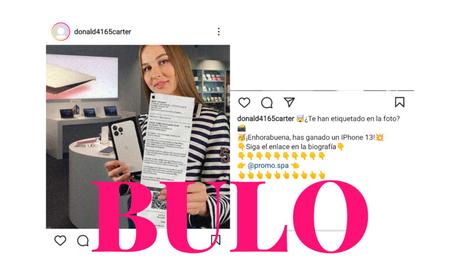 Lo sentimos, no has ganado un iPhone 13: si te han etiquetado en Instagram por eso, es una estafa