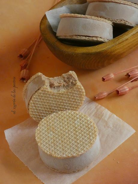 Corte Helado de Cacahuetes Fritos y Chocolate Corte Helado de Cacahuetes Fritos y Chocolate