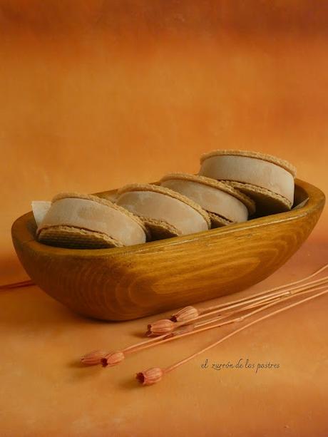 Corte Helado de Cacahuetes Fritos y Chocolate Corte Helado de Cacahuetes Fritos y Chocolate