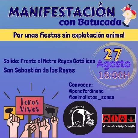 manifestacion por unas fiestas sin explotacion animal