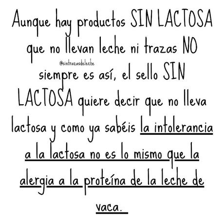 ¿Son los productos sin lactosa aptos APLV?