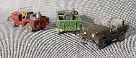 Dos Jeep y un Land Rover de Wiking comparados