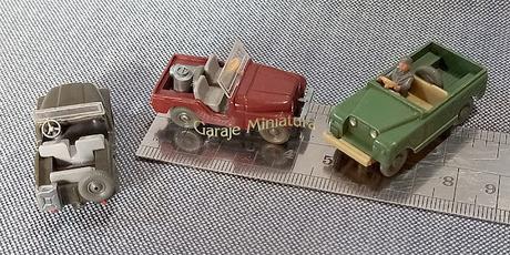 Dos Jeep y un Land Rover de Wiking comparados