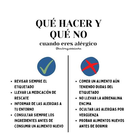 Qué hacer y qué no hacer cuando eres alérgico