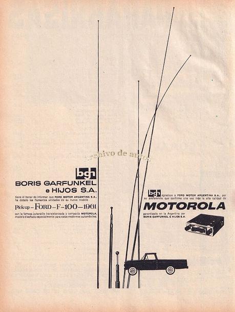 Autorradio Motorola para la camioneta Ford F-100 del año 1961
