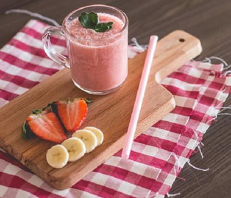 Sorbete de plátano y fresas Sorbete de plátano y fresas