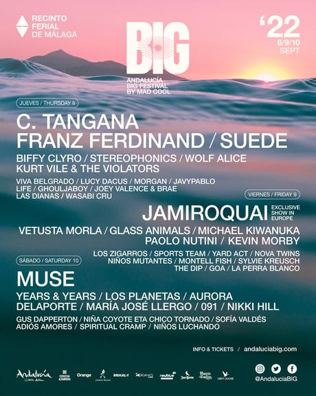 C Tangana, Suede y Franz Ferdinand, por RATM en Andalucía Big Festival