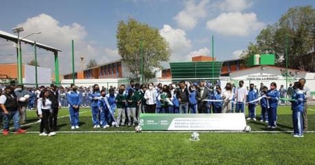 Inaugura Gallardo área deportiva en la secundaria Jaime Torres Bodet