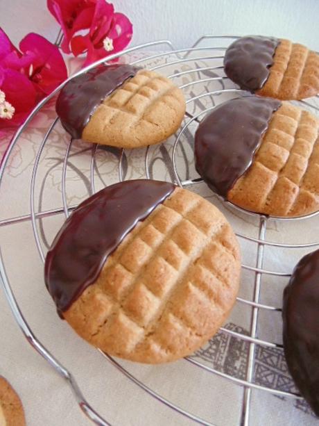Galletas de cacahuete y chocolate