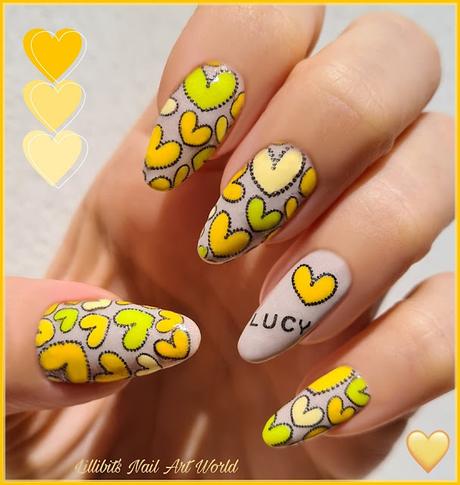 Reto Uñitas Unidas agosto 2022: Corazones amarillos Reto Uñitas Unidas agosto 2022: Corazones amarillos