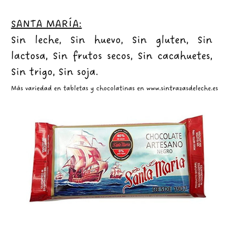 Chocolate sin lácteos apto APLV Chocolate sin lácteos apto APLV