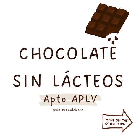 Chocolate sin lácteos apto APLV Chocolate sin lácteos apto APLV