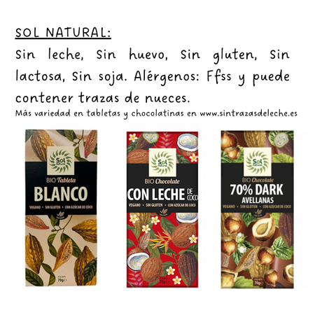 Chocolate sin lácteos apto APLV Chocolate sin lácteos apto APLV