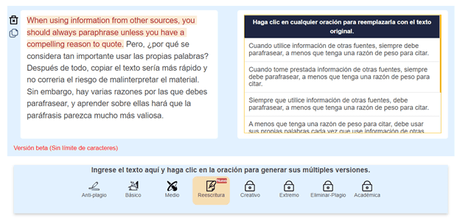 Reescritura parafrasis.org Reescritura parafrasis.org