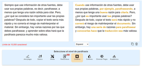 Creativo parafrasis.org