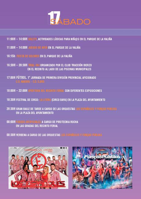 Programa de fiestas de La Soledad de Camponaraya 2022. Todas las actividades 7