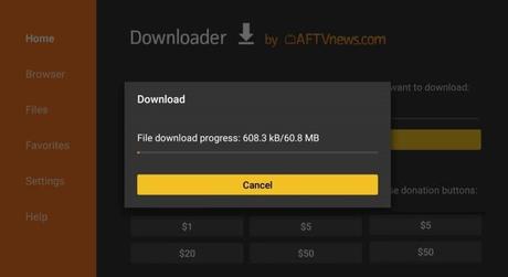 URL de entrada - Ahora TV en Firestick 