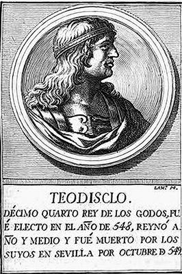 Teudiselo, rey visigodo de la Península desde el 548 al 549