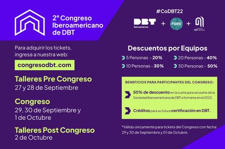 ¡A menos de un mes del 2.º Congreso Iberoamericano de DBT!