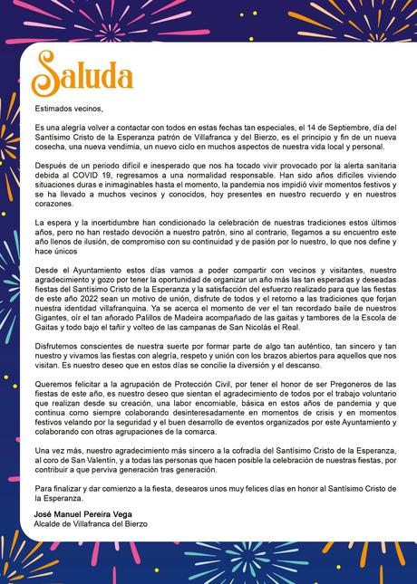 Grandes Fiestas del Cristo en Villafranca del Bierzo 11 al 17 de septiembre. Programa de actividades 2