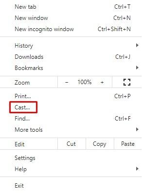 Google Chrome - Transmitir 