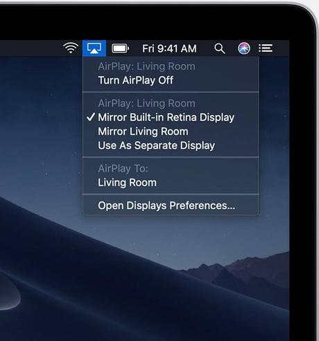 Seleccione el icono de AirPlay