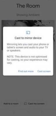 Haga clic en Transmitir pantalla - HDHomeRun Chromecast