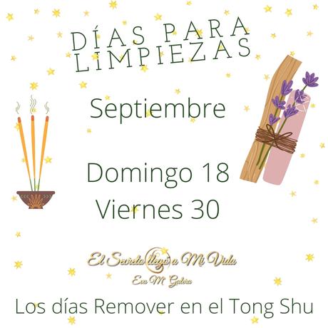 Días de limpieza energías Septiembre 2022