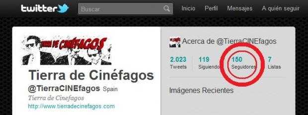 ¡Ya somos 150 en twitter!