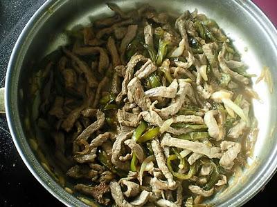 Ternera con pimientos