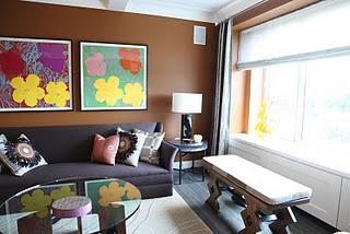 Decoración en tonos chocolates y naranjas