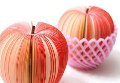 Bloc de notas con forma de fruta