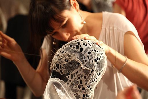 Backstage at Alexander McQueen S/S12