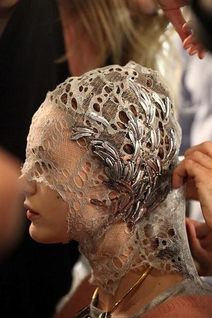 Backstage at Alexander McQueen S/S12