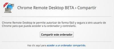 Controlar equipos remotamente desde Chrome