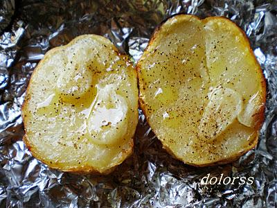 Patatas partidas asadas a la brasa ( o no)