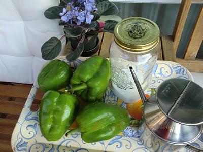 Mermelada de pimientos verdes