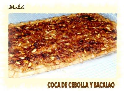 COCA DE CEBOLLA Y BACALAO