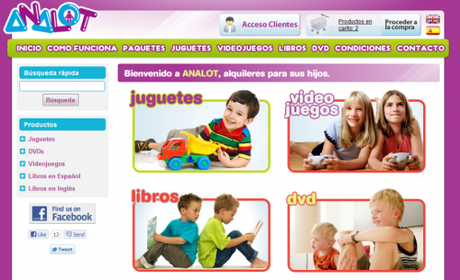 Juguetes y libros de Alquiler con Analot