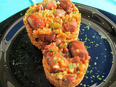 ARROZ CON SALCHICHAS AL VINO TINTO