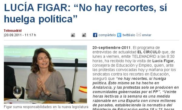 Zeitgeist antisindical VI: Las huelgas políticas de Lucía Figar