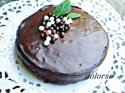 Pastel de chocolate a la menta