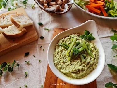 Dip de frutos secos y judías verdes