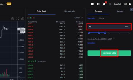 Dónde comprar Velas (VLX) de forma segura Comprar Velas VLX con USDT en spot en BingX