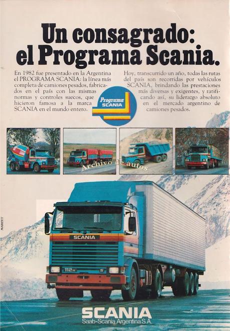 Programa Scania de camiones del año 1982 de Saab-Scania Argentina