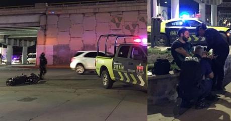 Motociclista es arrollado por patrulla en la avenida Salvador Nava