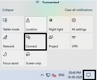 Transmita VLC a Roku desde la PC a través de la opción Conectar