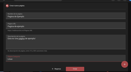 Como Crear Una Pagina en Red LinuxClick Como Crear Una Pagina en Red LinuxClick