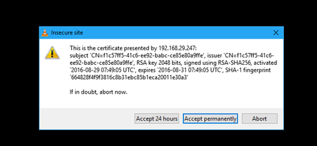 Aceptar permanentemente